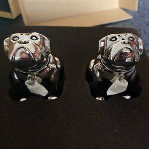 NIB Pottery Barn Bulldog Salt and Pepper Shakers